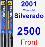 Front Wiper Blade Pack for 2001 Chevrolet Silverado 2500 - Vision Saver