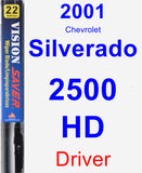 Driver Wiper Blade for 2001 Chevrolet Silverado 2500 HD - Vision Saver