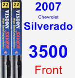 Front Wiper Blade Pack for 2007 Chevrolet Silverado 3500 - Vision Saver