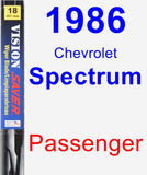 Passenger Wiper Blade for 1986 Chevrolet Spectrum - Vision Saver