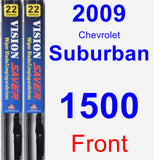 Front Wiper Blade Pack for 2009 Chevrolet Suburban 1500 - Vision Saver