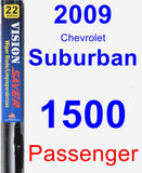 Passenger Wiper Blade for 2009 Chevrolet Suburban 1500 - Vision Saver