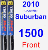 Front Wiper Blade Pack for 2010 Chevrolet Suburban 1500 - Vision Saver