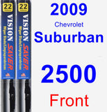 Front Wiper Blade Pack for 2009 Chevrolet Suburban 2500 - Vision Saver