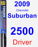 Driver Wiper Blade for 2009 Chevrolet Suburban 2500 - Vision Saver