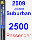 Passenger Wiper Blade for 2009 Chevrolet Suburban 2500 - Vision Saver