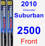 Front Wiper Blade Pack for 2010 Chevrolet Suburban 2500 - Vision Saver