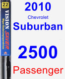 Passenger Wiper Blade for 2010 Chevrolet Suburban 2500 - Vision Saver