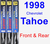 Front & Rear Wiper Blade Pack for 1998 Chevrolet Tahoe - Vision Saver