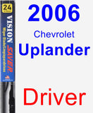 Driver Wiper Blade for 2006 Chevrolet Uplander - Vision Saver