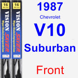 Front Wiper Blade Pack for 1987 Chevrolet V10 Suburban - Vision Saver