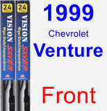 Front Wiper Blade Pack for 1999 Chevrolet Venture - Vision Saver