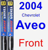 Front Wiper Blade Pack for 2004 Chevrolet Aveo - Vision Saver