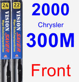 Front Wiper Blade Pack for 2000 Chrysler 300M - Vision Saver