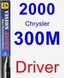 Driver Wiper Blade for 2000 Chrysler 300M - Vision Saver