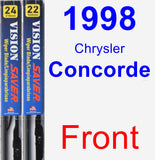 Front Wiper Blade Pack for 1998 Chrysler Concorde - Vision Saver