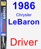 Driver Wiper Blade for 1986 Chrysler LeBaron - Vision Saver