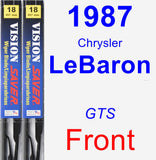 Front Wiper Blade Pack for 1987 Chrysler LeBaron - Vision Saver