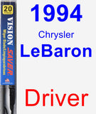 Driver Wiper Blade for 1994 Chrysler LeBaron - Vision Saver