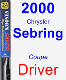 Driver Wiper Blade for 2000 Chrysler Sebring - Vision Saver