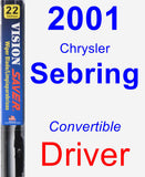 Driver Wiper Blade for 2001 Chrysler Sebring - Vision Saver