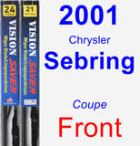 Front Wiper Blade Pack for 2001 Chrysler Sebring - Vision Saver