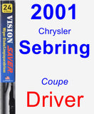 Driver Wiper Blade for 2001 Chrysler Sebring - Vision Saver