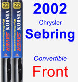 Front Wiper Blade Pack for 2002 Chrysler Sebring - Vision Saver