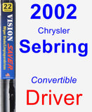 Driver Wiper Blade for 2002 Chrysler Sebring - Vision Saver