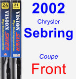 Front Wiper Blade Pack for 2002 Chrysler Sebring - Vision Saver