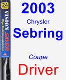 Driver Wiper Blade for 2003 Chrysler Sebring - Vision Saver