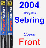 Front Wiper Blade Pack for 2004 Chrysler Sebring - Vision Saver