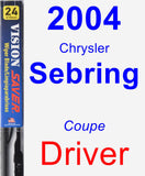 Driver Wiper Blade for 2004 Chrysler Sebring - Vision Saver