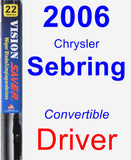 Driver Wiper Blade for 2006 Chrysler Sebring - Vision Saver