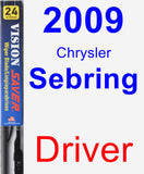 Driver Wiper Blade for 2009 Chrysler Sebring - Vision Saver