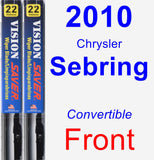 Front Wiper Blade Pack for 2010 Chrysler Sebring - Vision Saver