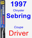 Driver Wiper Blade for 1997 Chrysler Sebring - Vision Saver