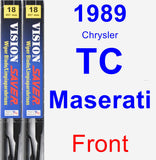 Front Wiper Blade Pack for 1989 Chrysler TC Maserati - Vision Saver