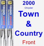 Front Wiper Blade Pack for 2000 Chrysler Town & Country - Vision Saver