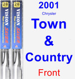 Front Wiper Blade Pack for 2001 Chrysler Town & Country - Vision Saver