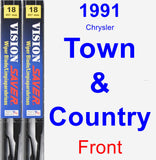 Front Wiper Blade Pack for 1991 Chrysler Town & Country - Vision Saver