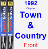 Front Wiper Blade Pack for 1992 Chrysler Town & Country - Vision Saver