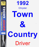 Driver Wiper Blade for 1992 Chrysler Town & Country - Vision Saver