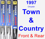 Front & Rear Wiper Blade Pack for 1997 Chrysler Town & Country - Vision Saver