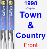 Front Wiper Blade Pack for 1998 Chrysler Town & Country - Vision Saver