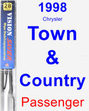 Passenger Wiper Blade for 1998 Chrysler Town & Country - Vision Saver