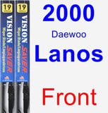 Front Wiper Blade Pack for 2000 Daewoo Lanos - Vision Saver