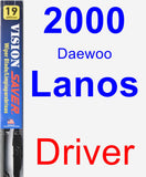 Driver Wiper Blade for 2000 Daewoo Lanos - Vision Saver