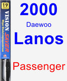 Passenger Wiper Blade for 2000 Daewoo Lanos - Vision Saver