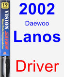 Driver Wiper Blade for 2002 Daewoo Lanos - Vision Saver